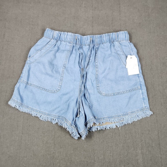Time and Tru Pants - Time & Tru Shorts Womens Size XS Pull On High Rise Tencel Light Blue NWT